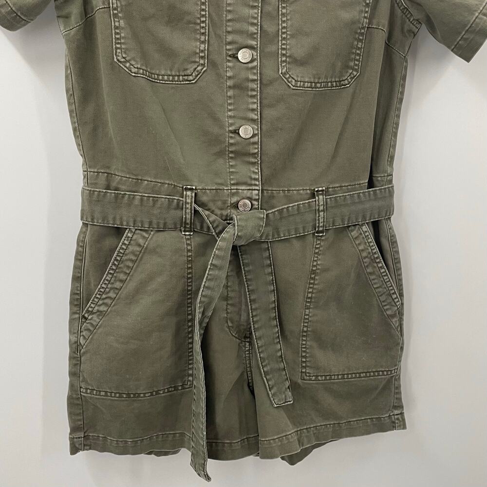 GAP 2024 M Petite Utility Romper Olive Green - Picture 6 of 10